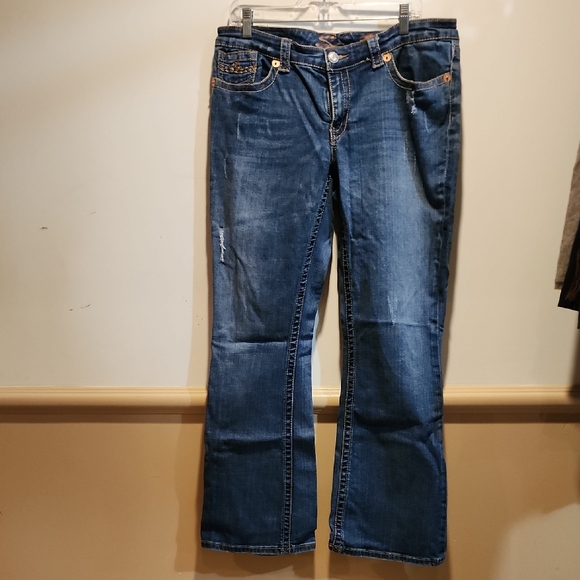 Seven7 Women's Boot Cut Jeans in Dark Blue - Picture 1 of 14